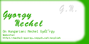 gyorgy mechel business card